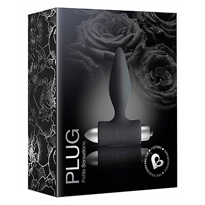 Dop Anal Vibrator Rocks-Off Petite – 7 Funcții, Discret Negru