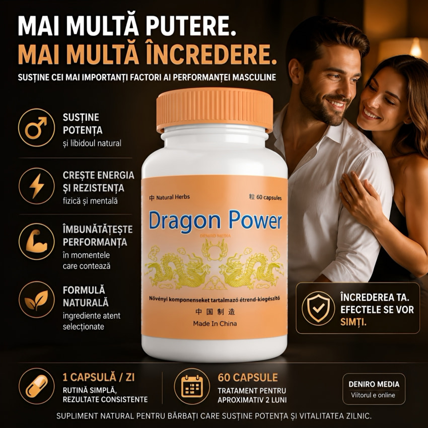 Dragon Power 60 Cps — Complex Vegetal Pentru Bărbați