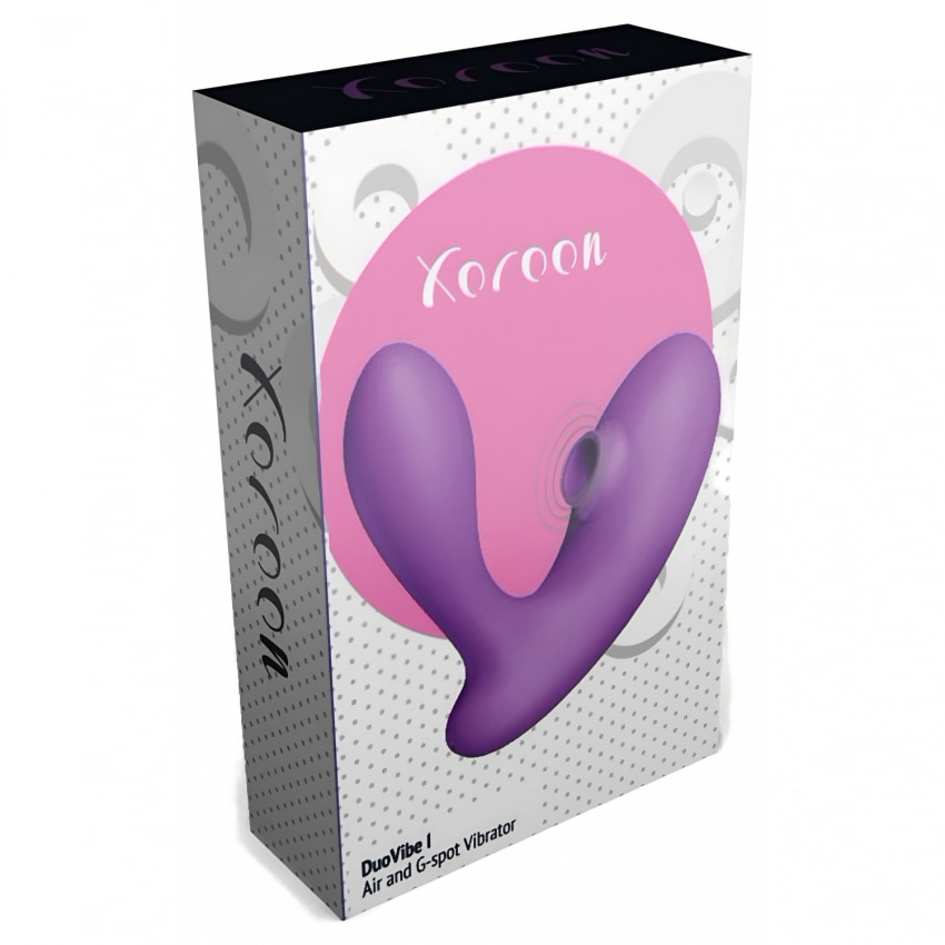DuoVibe I Vibrator Air Punctul G Mov 9+9 Moduri, Reîncărcabil