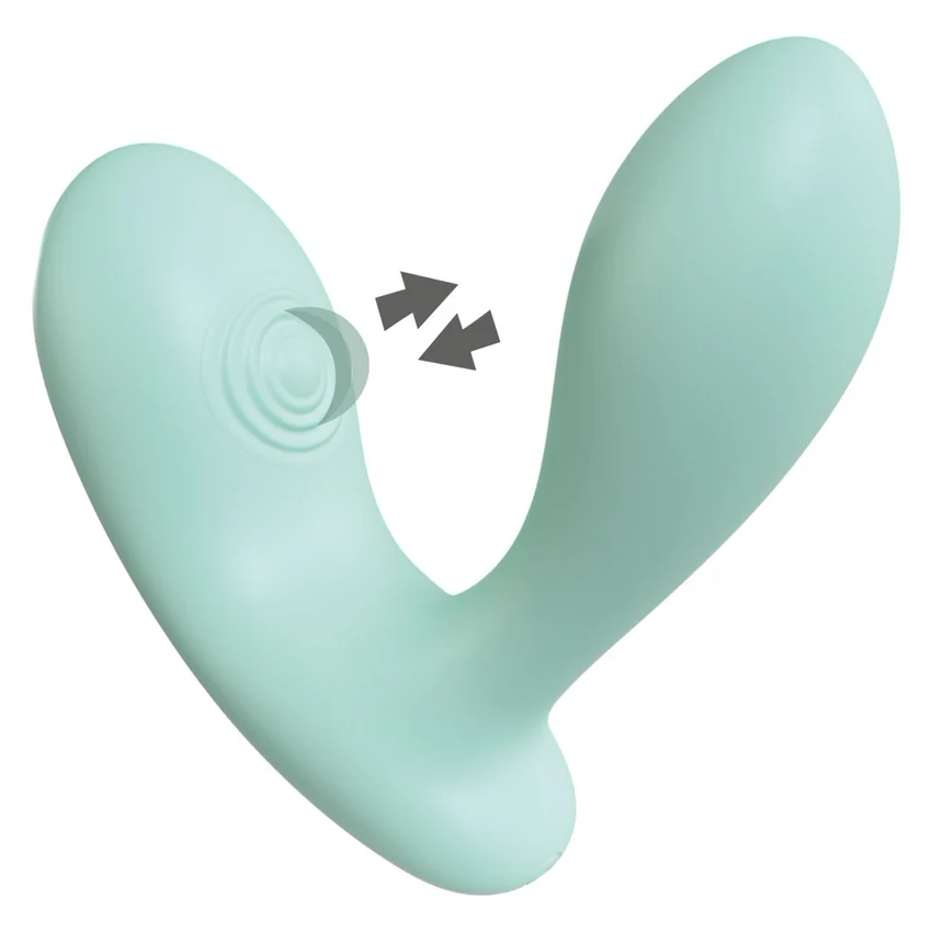 DuoVibe II – Vibrator punct G cu Tapping, 9 Moduri, Reîncărcabil Verde