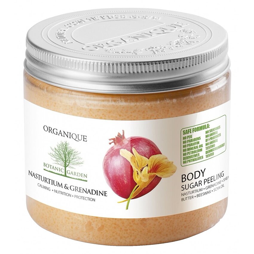 Exfoliant corp năsturel și rodie, Organique, 200 ml