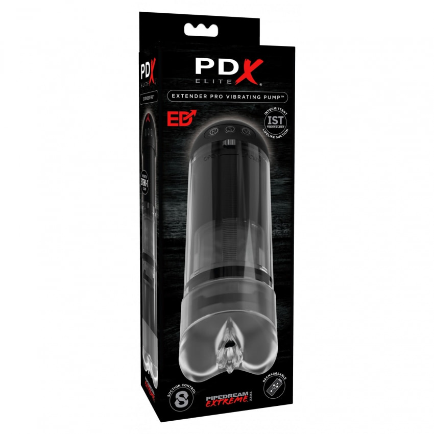 Extender Vibrating Penis Pump Transparent