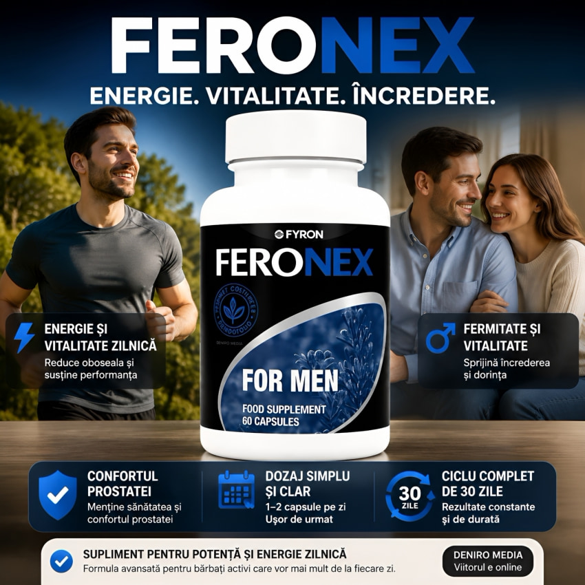 Feronex Capsule Vigoare Masculină și Energie Zilnică 60buc
