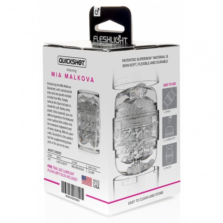 Fleshlight Quickshot Mia Malkova Compact 11 cm Transparent