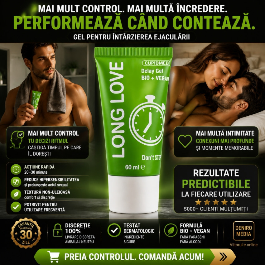 Gel Ejaculare Timpurie Long Love Gel 60 ml