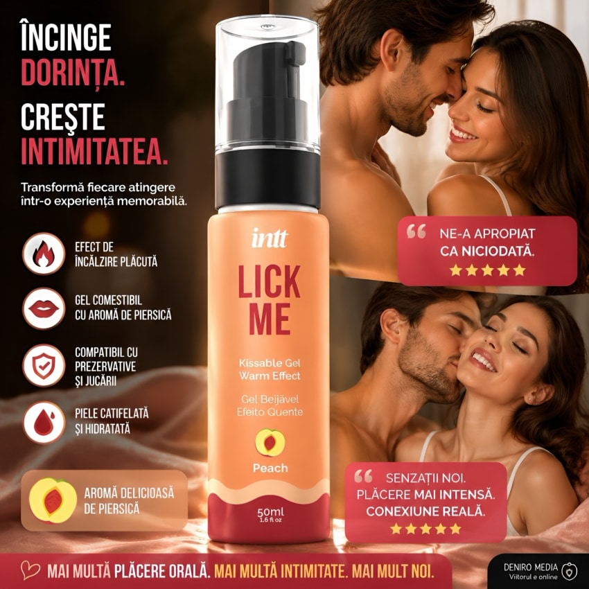 Gel Oral Lick Me Piersică Rezultat Încălzire 50ml
