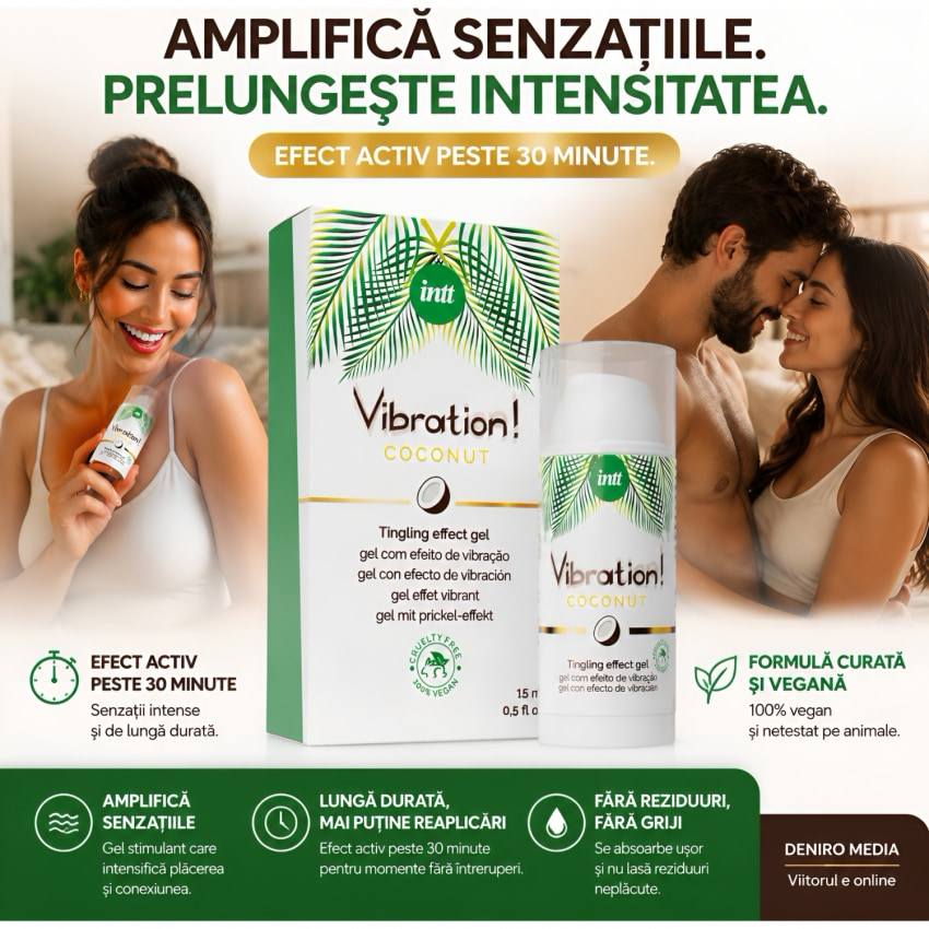 Gel Vegan Vibration Coconut Intt 15 ml Urmare Pulsatoriu
