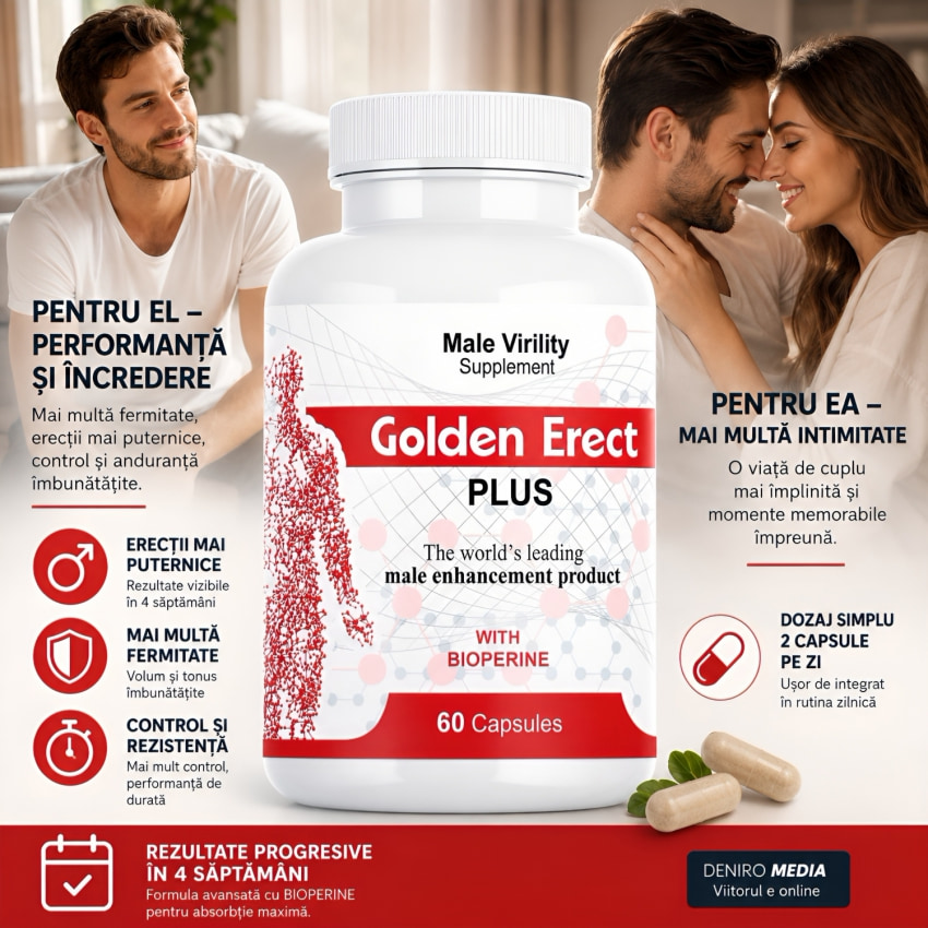 Golden Erect 60 Capsule Pentru Sculare și Volum Masculin 60buc