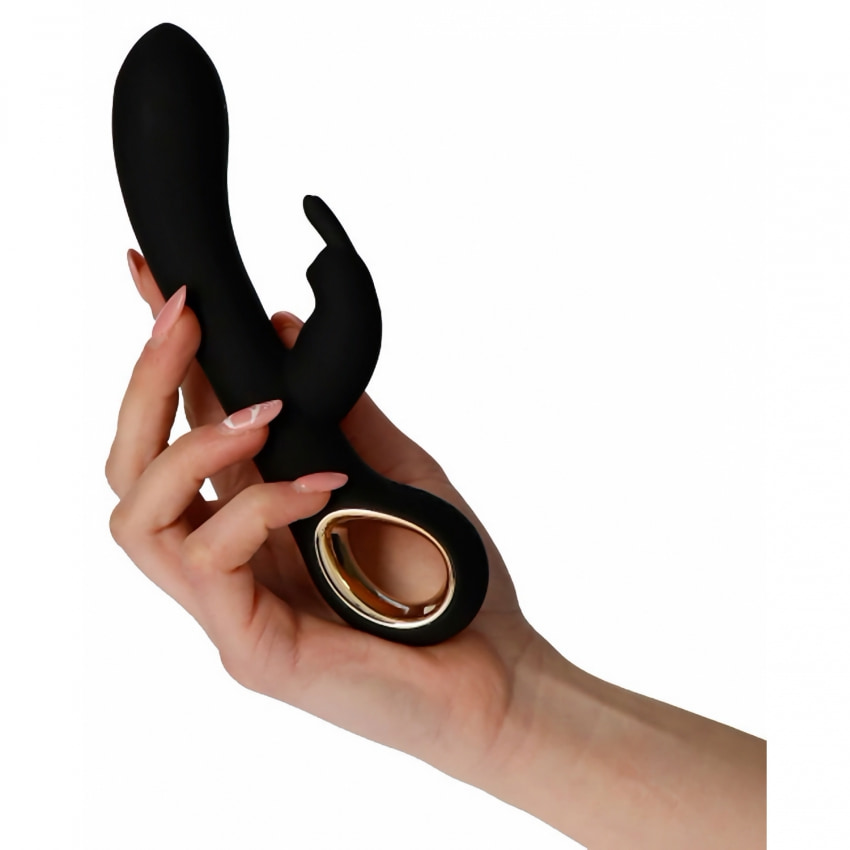 Grip Hot Rabbit Reîncărcabil cu încălzire și 10 Moduri Negru