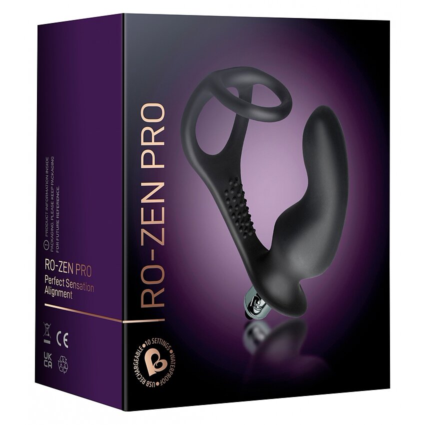 Inel Penis Stimulator Prostată Ro-Zen Pro Negru