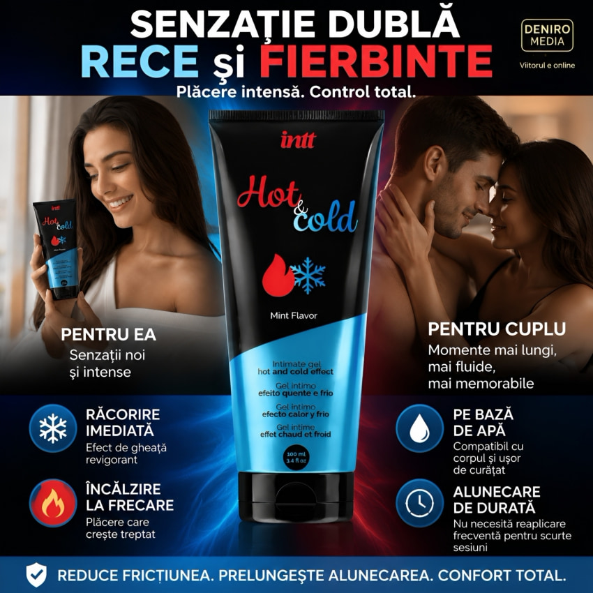Lubrifiant Hot Cold Efect Dual Mentă 100ml