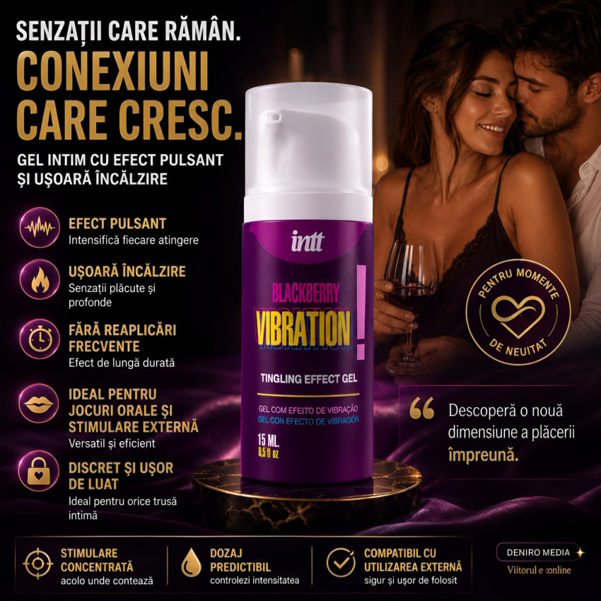 Intt Vibration Blackberry — Gel Intim Mure, Consecință Pulsant