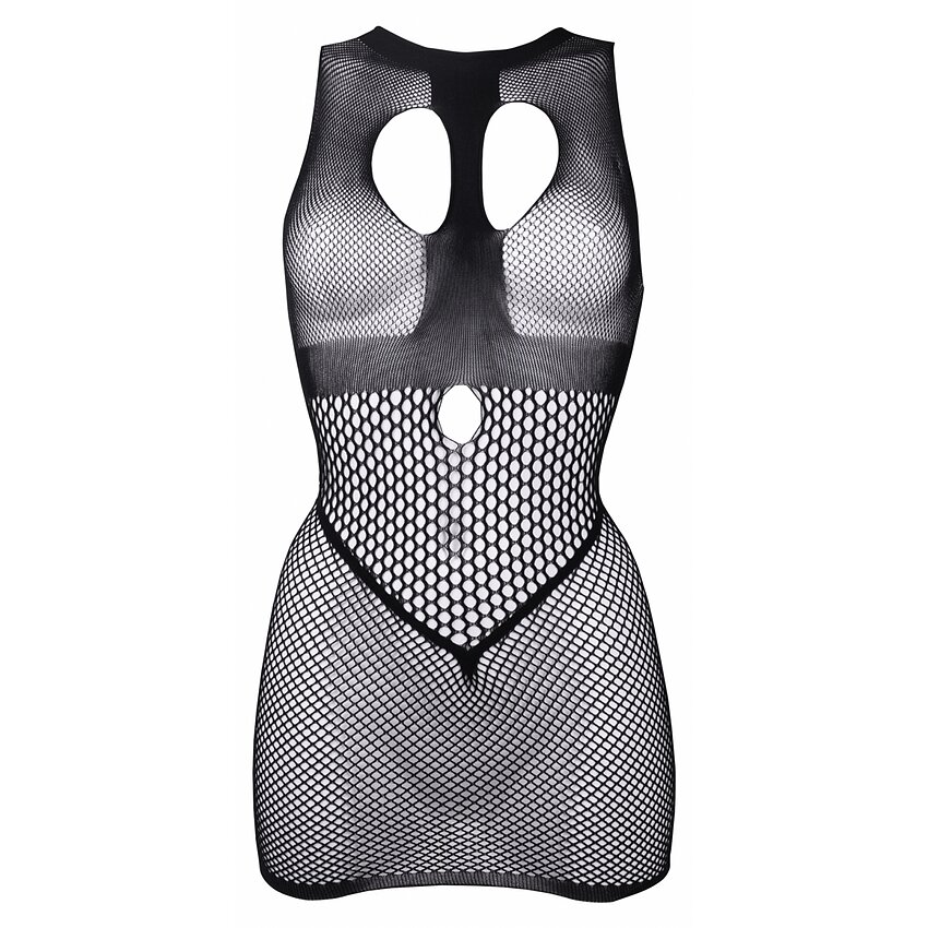 Le Désir Duo Net Open Cup Mini Dress Negru S-L