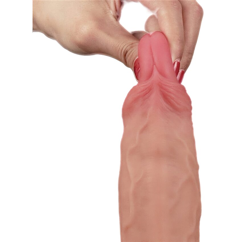 Lovetoy 24.5cm Sliding Skin – Dong Realist cu Testicule