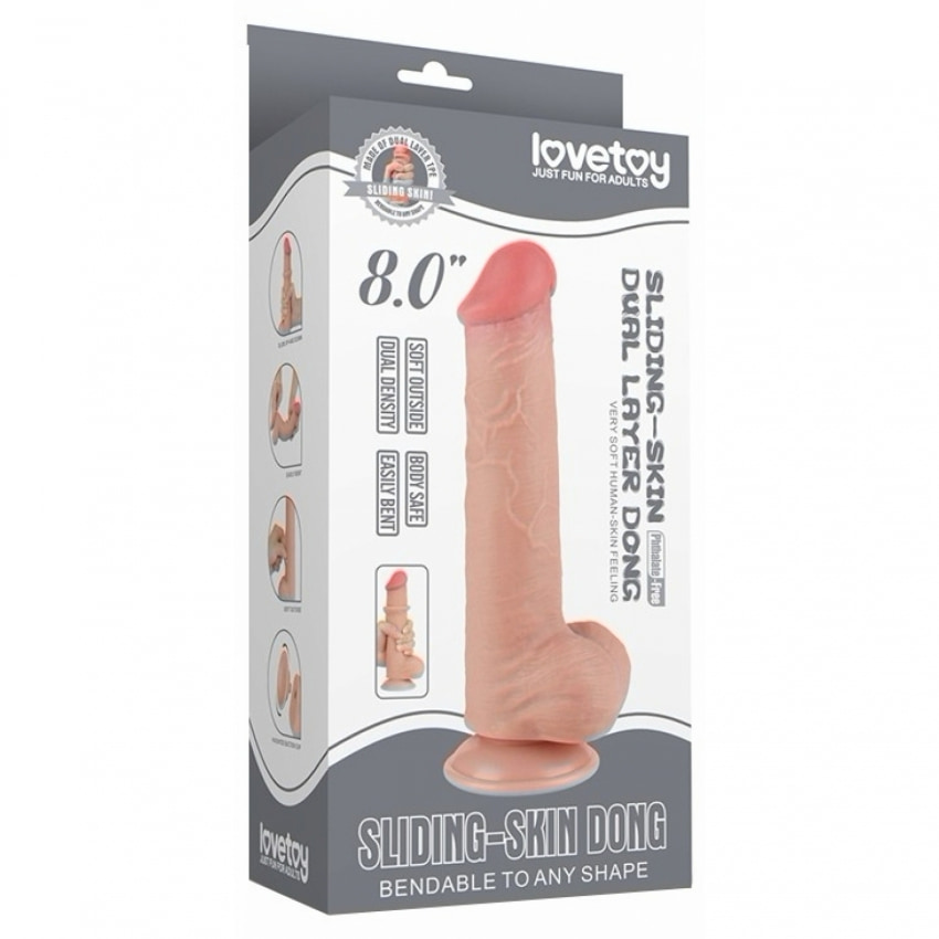 LoveToy Sliding-Skin Realist 20.8 cm Ø4 cm - Ventuză