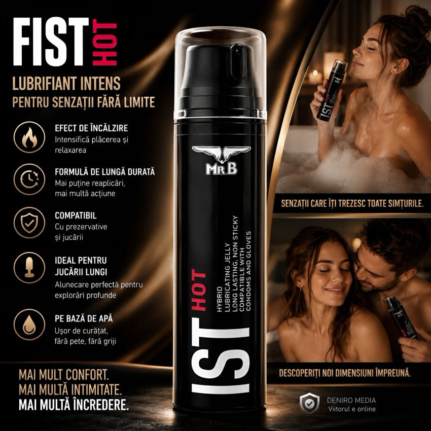 Lubrifiant pe bază de apă Mister B FIST Hot 200 ml