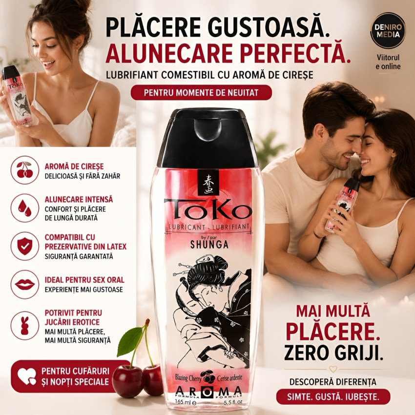 Lubrifiant Shunga Aromă Cireșe 165 ml