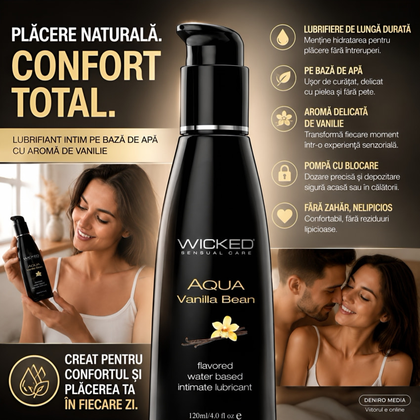 Lubrifiant Wicked Aqua Vanilla Bean 120ml