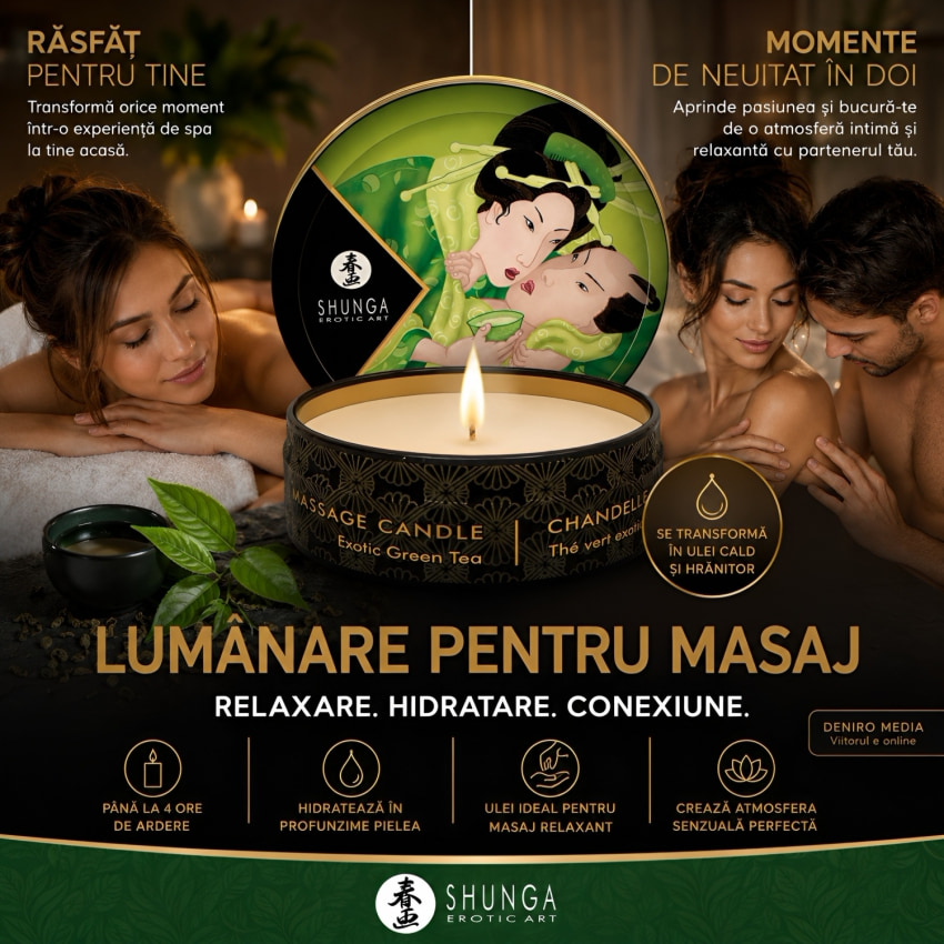 Lumânare Masaj Shunga Ceai Verde