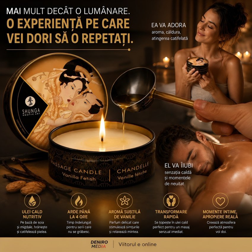 Lumânare Frecție Shunga Vanilie 30ml