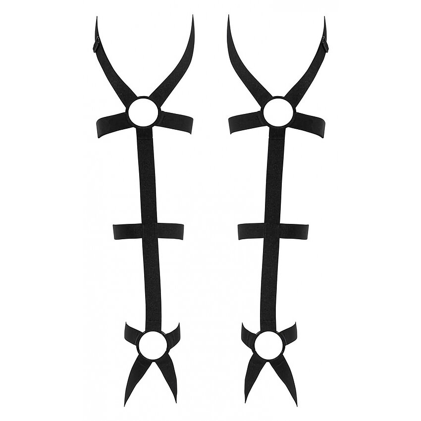 Manșete Leg Harness Obsessive Negru