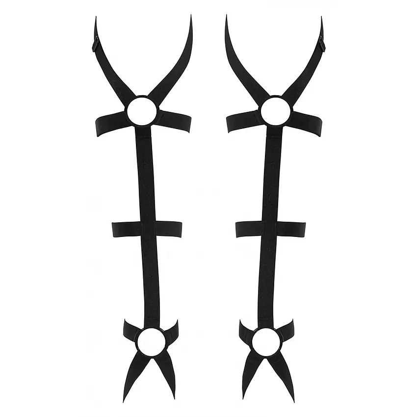 Manșete Leg Harness Obsessive Negru