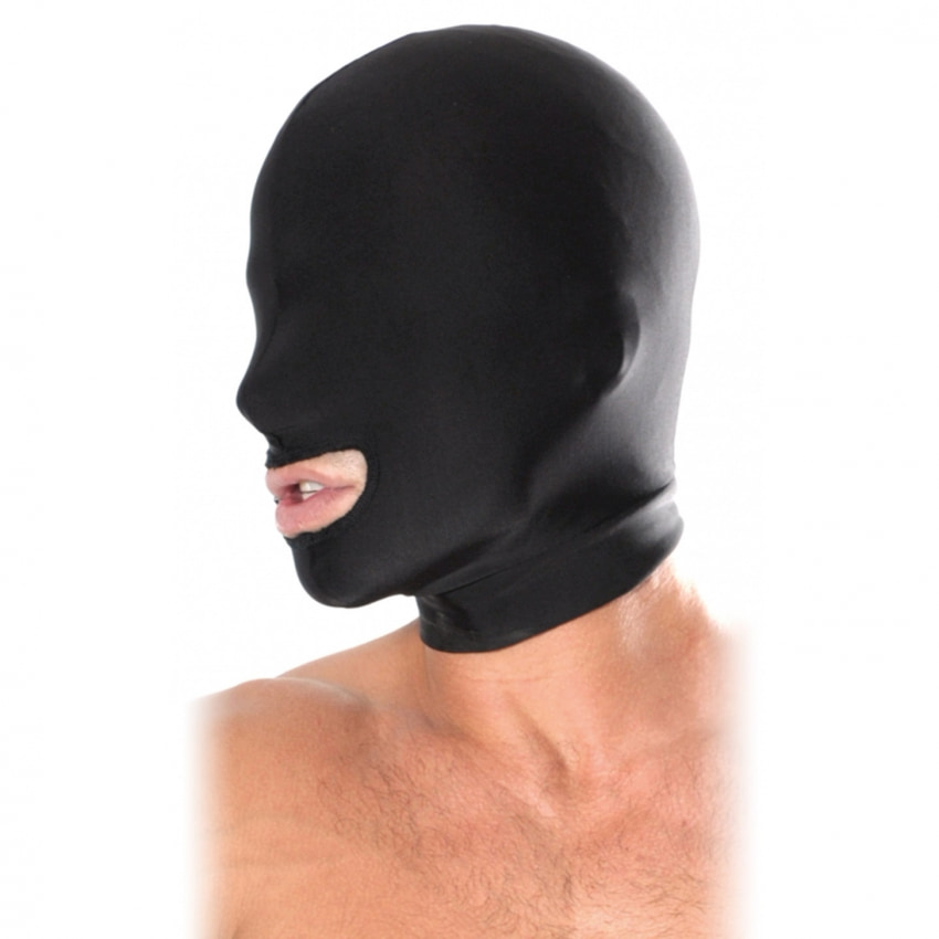 Mască Erotică pentru BDSM cu Gură Accesibilă Negru