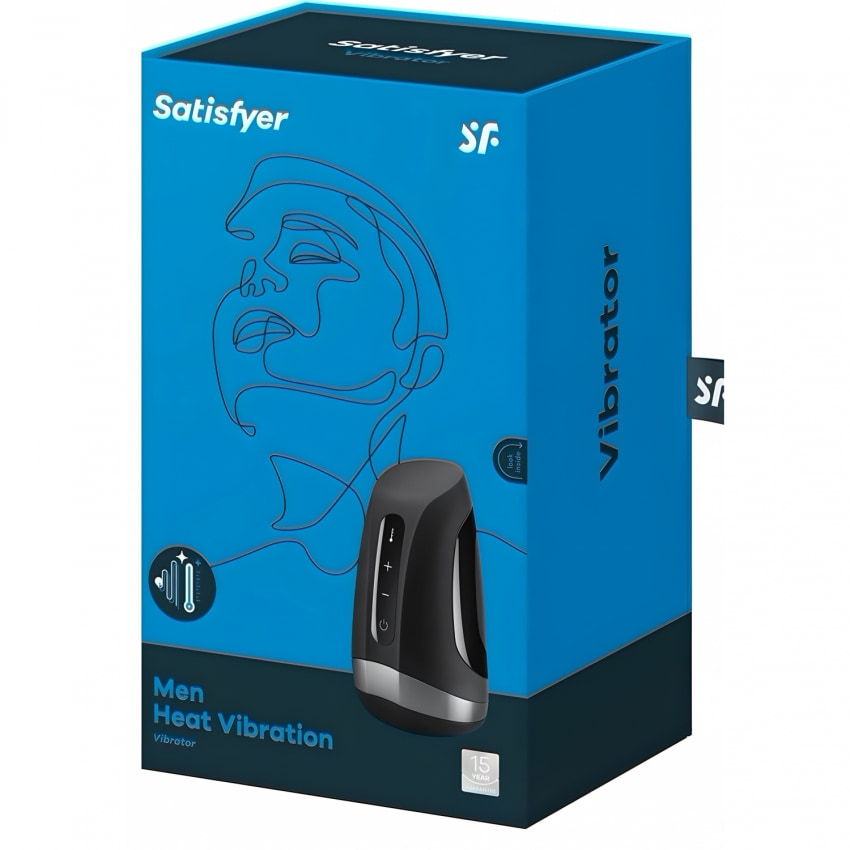 Masturbator Satisfyer Cu Vibrație Pulsație Și Încălzire Negru
