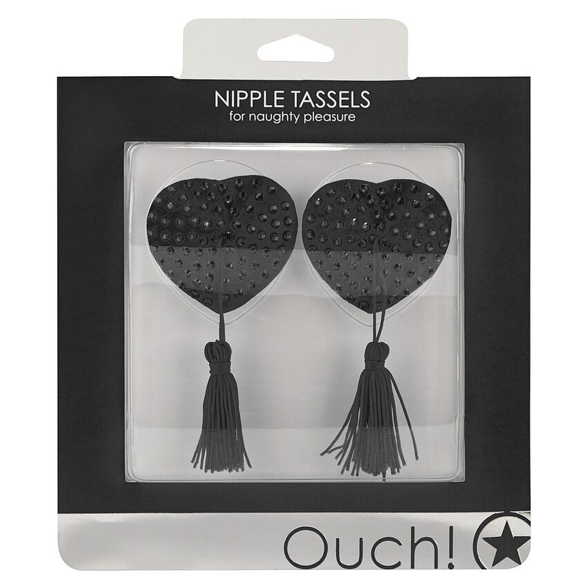 Nipple Tassels Heart Negru