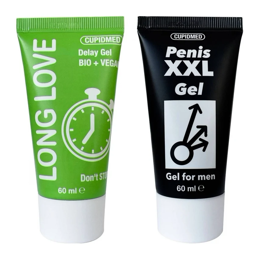 Pachet Gel Ejaculare Precoce Long Love 50ml + Gel Mărirea Penisului Mr XXL Gel 50ml
