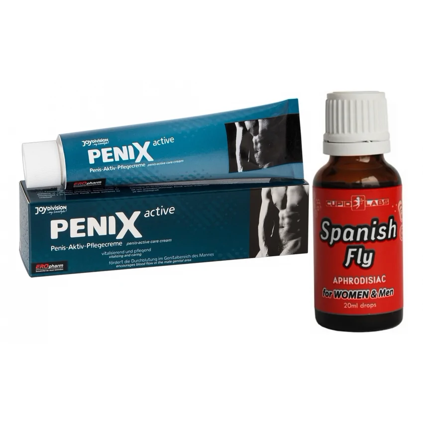 Pachet Picături Afrodisiace Spanish Fly 20ml + Cremă Pentru Potență Penix 75ml