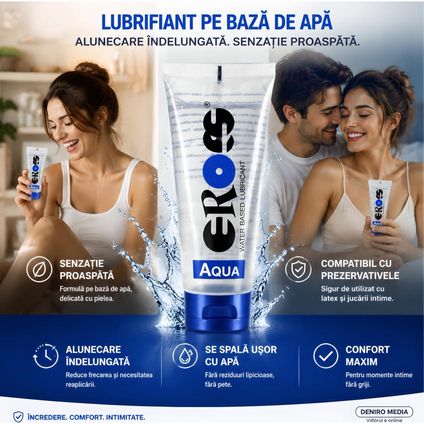 Pachet Set Lovers Fantezie + Agent lubrifiere EROS Aqua