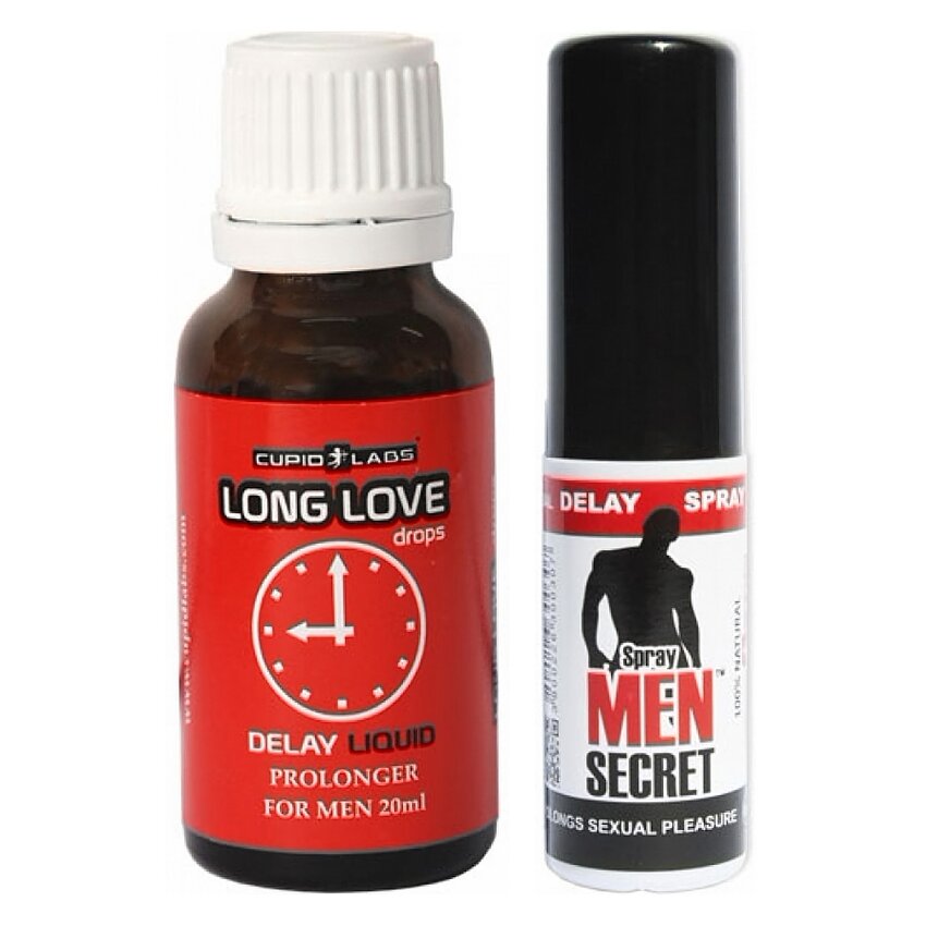Pachet Spray Ejaculare Precoce Men Secret 15ml + Picături Ejaculare Precoce Long Love 20ml