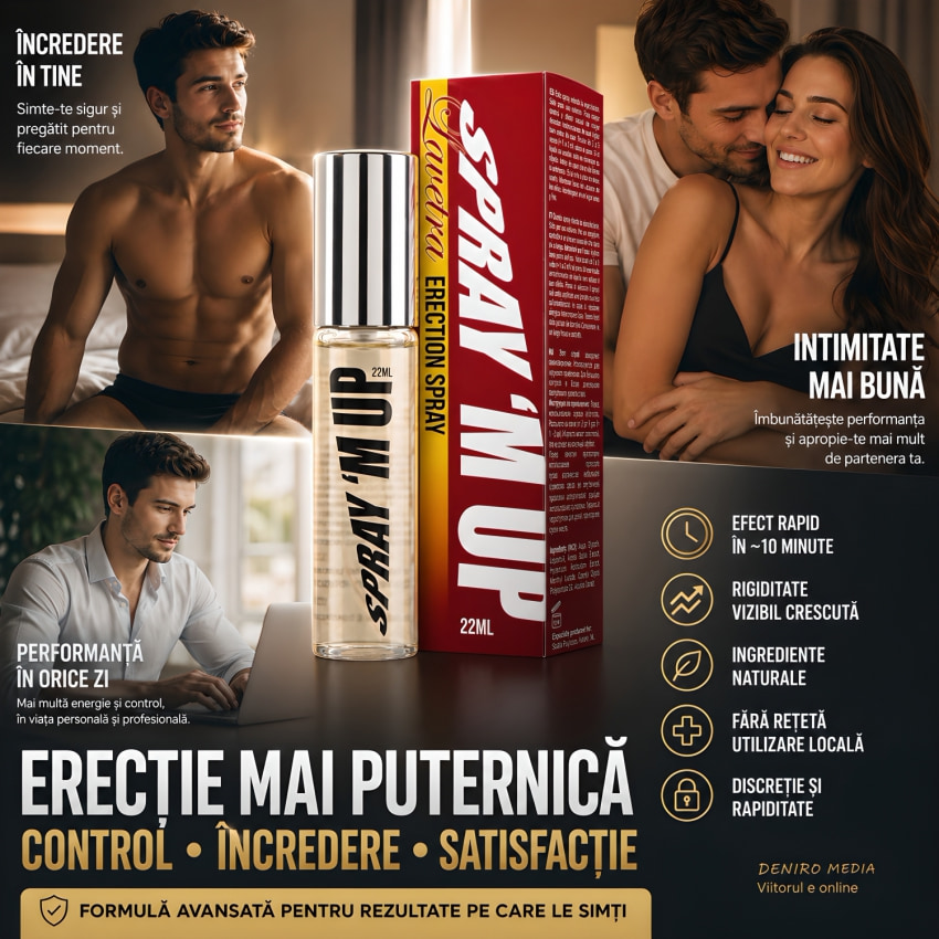 Pachet Spray V-activ Penis Power For Men + Spray Erecție Spray M-Up