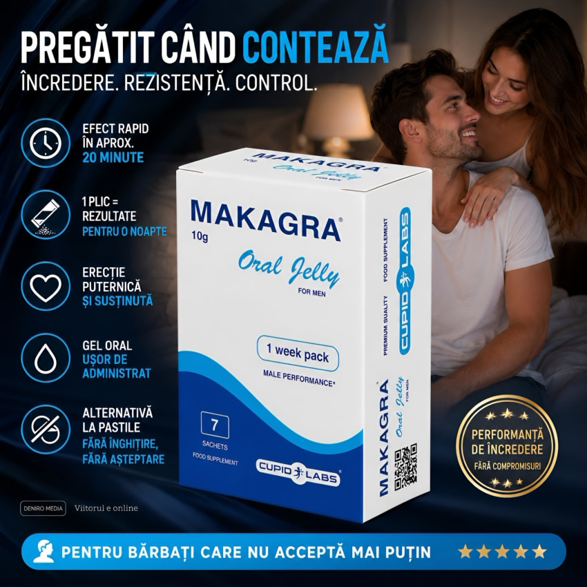 Pachet Stimulent Makagra Oral Jelly 10g + Picături Afrodisiace Spanish Fly 20ml