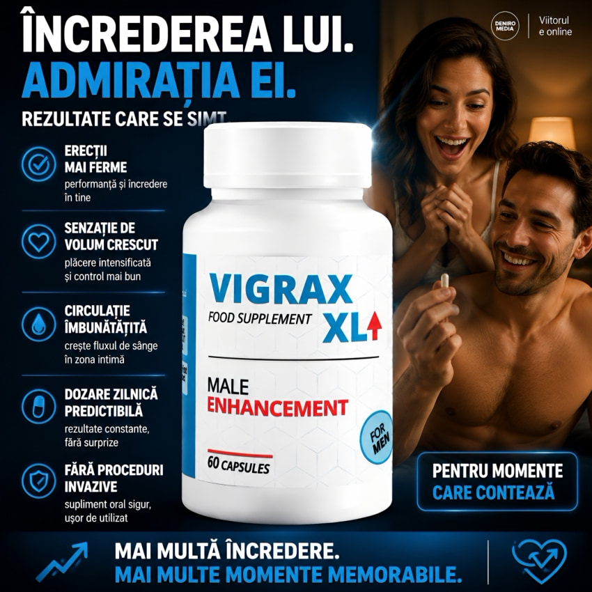 Pastile Creștere Mădular Vigrax XL 60capsule