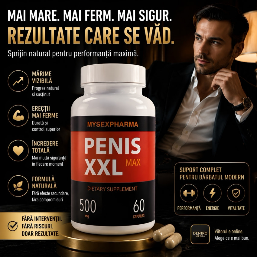 Pastile De Alungirea Falusului XXL Max 60 Capsule