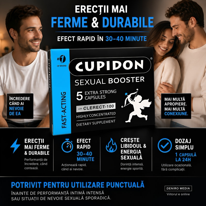 Pastile Erecție Cupidon Trupesc Booster 5 buc