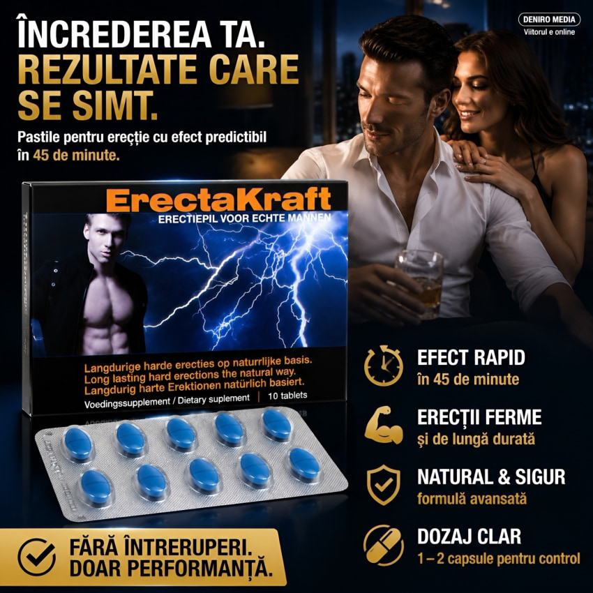 Pastile Sculare ErectaKraft 10 capsule