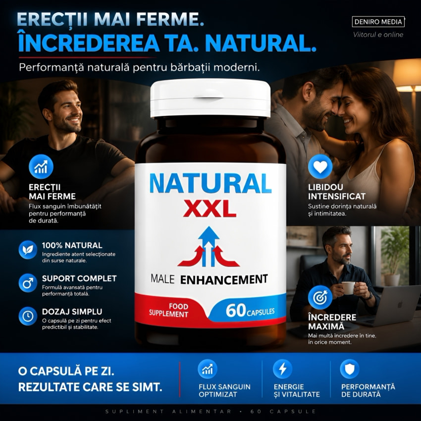 Pastile Erecție Natural XXL 60capsule