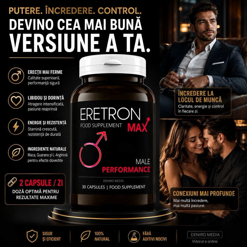Pastile Erecție Și Potență Eretron Max 30 capsule