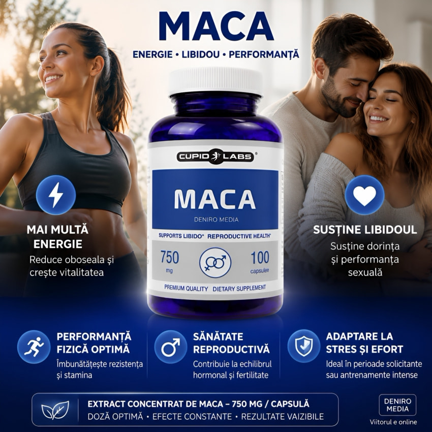 Pastile Maca 750mg 100 capsule