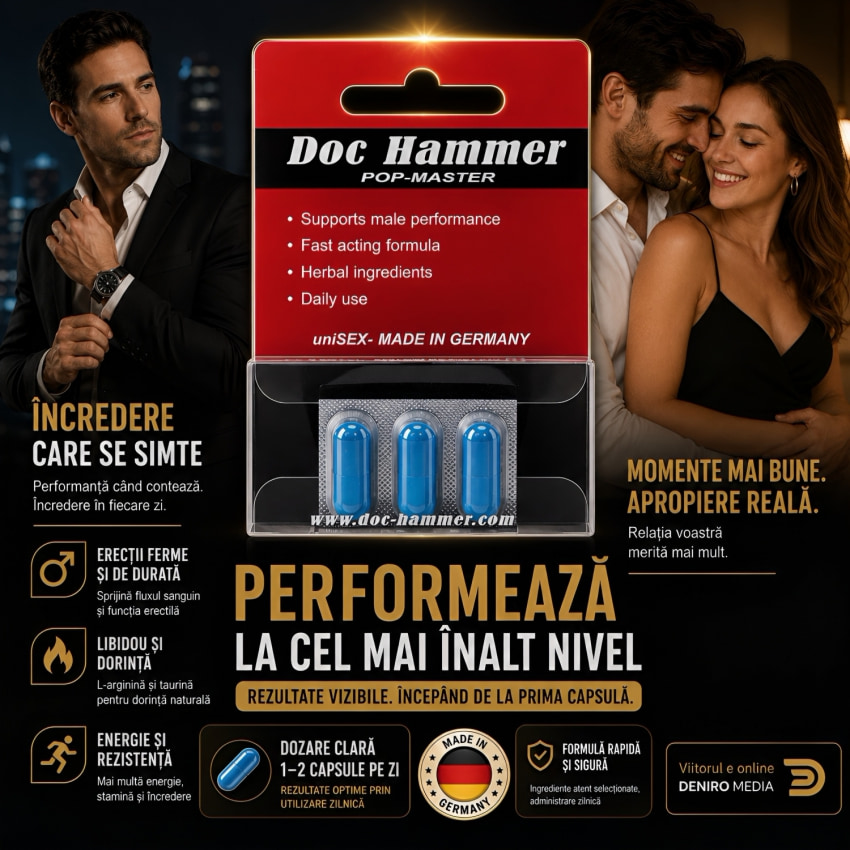 Pastile Potență Doc Hammer Pop-Master 3buc