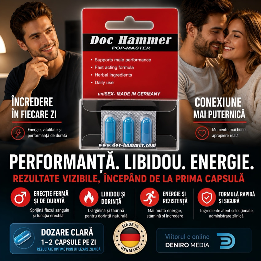 Pastile Vigoare Doc Hammer Pop-Master 3buc