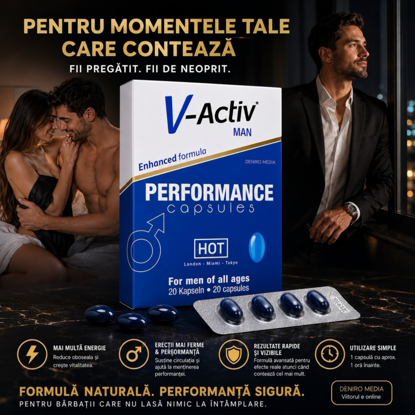 Pastile Potență V-Activ pentru Bărbați 20 capsule