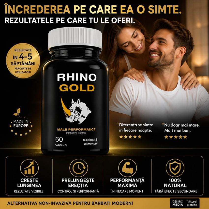 Pastile Rhino Gold Pentru Alungirea Membrului 60capsule