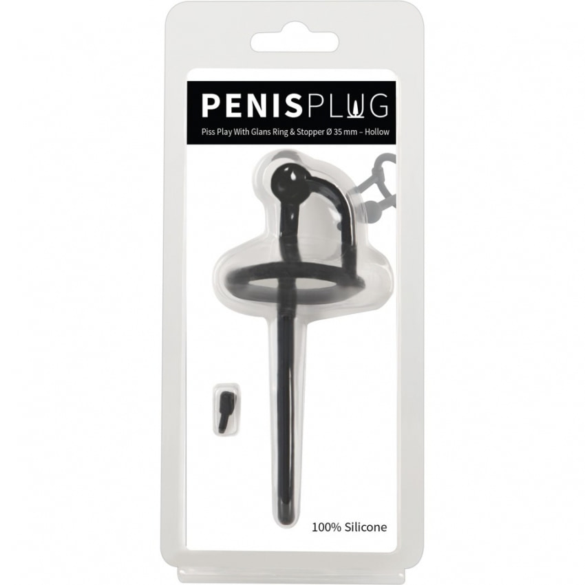 Penis Plug Wet Play With Stop Negru