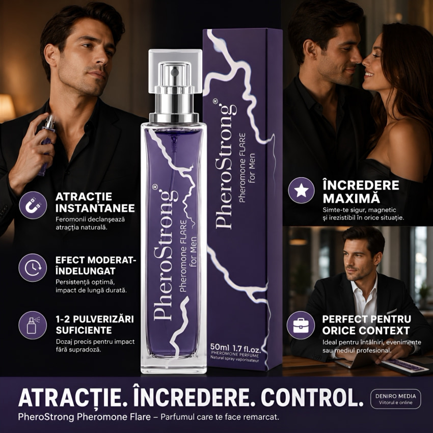 PheroStrong Flare — Parfum cu Hormoni de atracție Pentru Bărbați, 50 ml