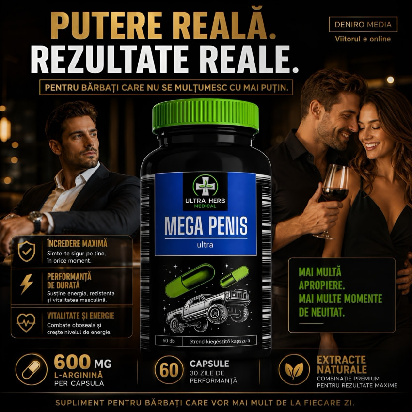 Pills Mega Falus Ultra — 60 Capsule, L-Arginină 600 Mg