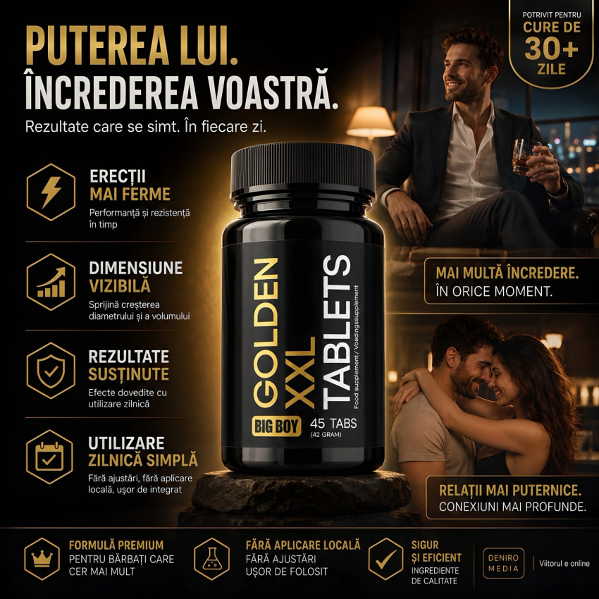 Pilule Mărire Falus Aurie XXL 45capsule